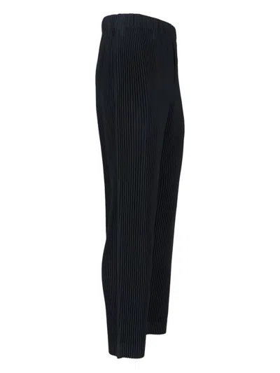 Issey Miyake Homme Plissé  Trousers In Black