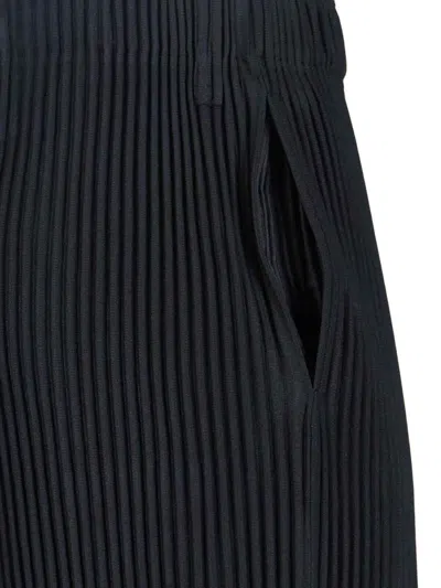 Issey Miyake Homme Plissé  Trousers In Black