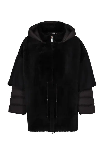 Moorer Down Jacket Modgi With Hood In Black