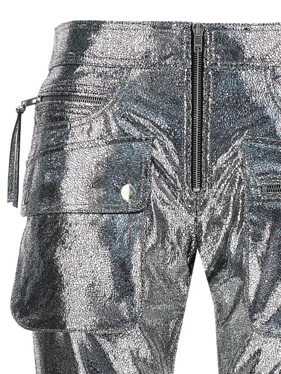 Isabel Marant Trousers Featuring Adjustable Straps And Metallic Finish In Metallic