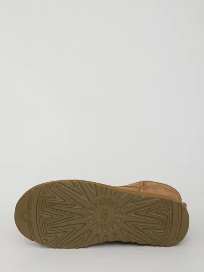 Ugg Mini Classic Ii Beige Pull-on Boots In Suede Woman In Neutral