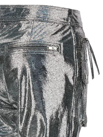 Isabel Marant Trousers Featuring Adjustable Straps And Metallic Finish In Metallic
