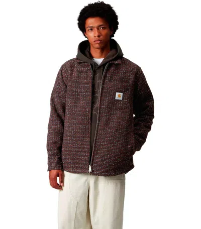 Carhartt Wip Bellamy Check Multicolored Shirt Jacket In Black