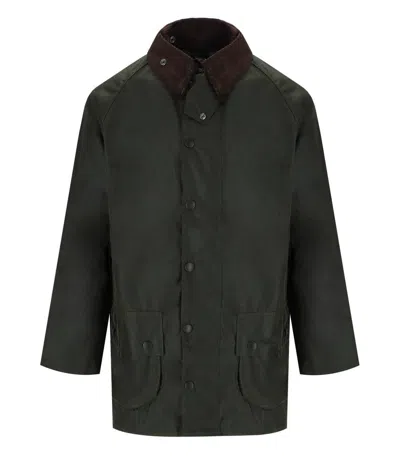 Barbour Archive Beaufort Waxed Olive Green Jacket In Green