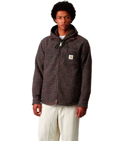 Carhartt Wip Bellamy Check Multicolored Shirt Jacket In Black