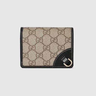 Gucci "gg Emblem" Mini Wallet In Sand