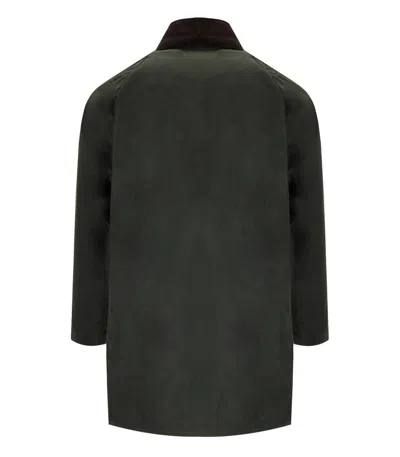 Barbour Archive Beaufort Waxed Olive Green Jacket In Green