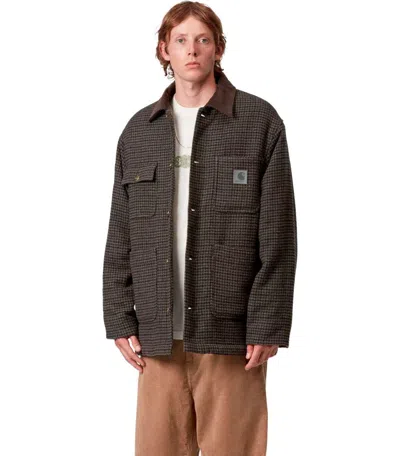 Carhartt Wip Lowis Chore Vitola Heather Jacket In Black