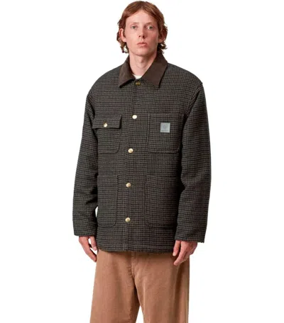 Carhartt Wip Lowis Chore Vitola Heather Jacket In Black