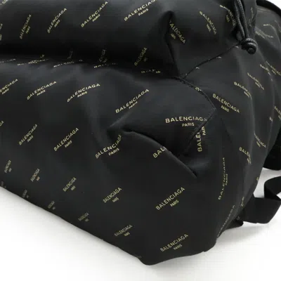 Pre-owned Balenciaga Black Gold Nylon Backpack () In Multi