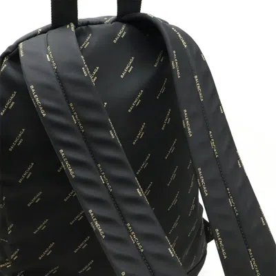 Pre-owned Balenciaga Black Gold Nylon Backpack () In Multi