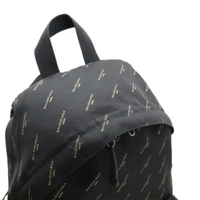 Pre-owned Balenciaga Black Gold Nylon Backpack () In Multi