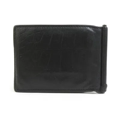 Pre-owned Balenciaga Black Leather Long Bill Wallet (bi-fold) ()