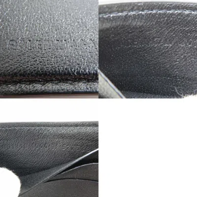 Pre-owned Balenciaga Black Leather Long Bill Wallet (bi-fold) ()