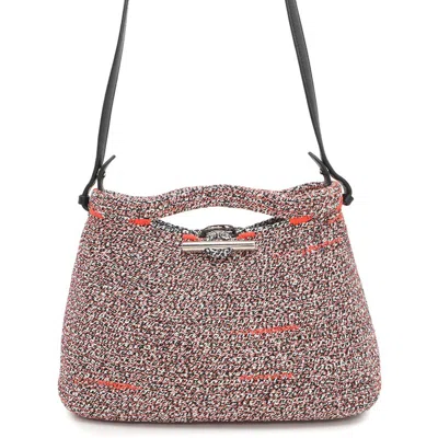 Pre-owned Balenciaga Black Orange White Canvas Leather Pouch Shoulder Bag ()