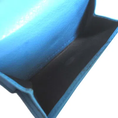 Pre-owned Balenciaga Blue Leather Wallet (tri-fold) ()