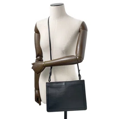 Pre-owned Balenciaga Navy Pochette Black Leather Pochette Shoulder Bag ()