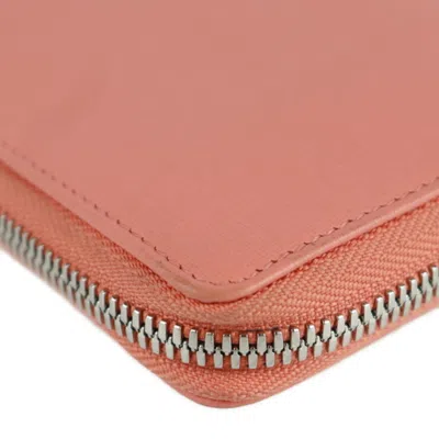 Pre-owned Balenciaga Pink Salmon Pink Leather Long Wallet (bi-fold) ()