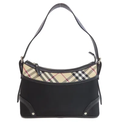 Pre-owned Bally Beige Black Nylon Shoulder Bag () In Multi
