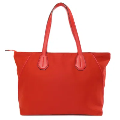 Pre-owned Bally Red Color Nylon Tote Bag ()