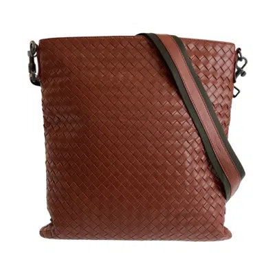 Pre-owned Bottega Veneta Brown Leather Messenger Bag Shoulder Bag ()
