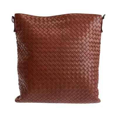 Pre-owned Bottega Veneta Brown Leather Messenger Bag Shoulder Bag ()