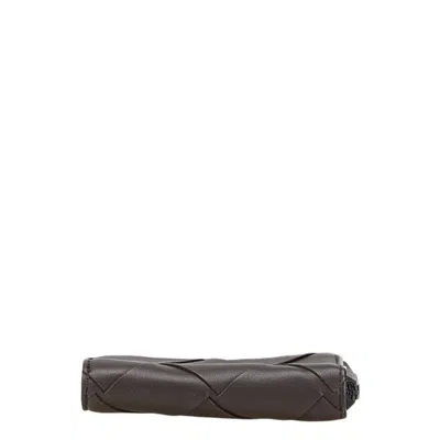 Pre-owned Bottega Veneta Brown Leather Wallet (bi-fold) ()