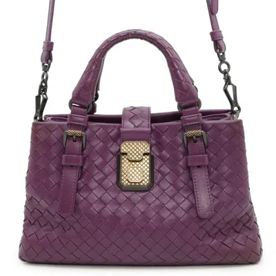 Pre-owned Bottega Veneta Intrecciato Purple Intrecciato Handbag Shoulder Bag ()
