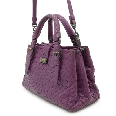 Pre-owned Bottega Veneta Intrecciato Purple Intrecciato Handbag Shoulder Bag ()