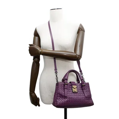 Pre-owned Bottega Veneta Intrecciato Purple Intrecciato Handbag Shoulder Bag ()