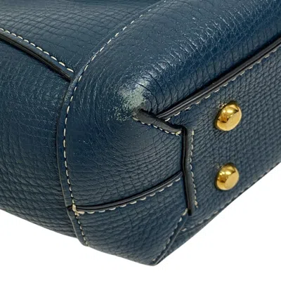 Pre-owned Bottega Veneta Navy Leather Shoulder Bag () In Blue