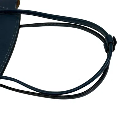 Pre-owned Bottega Veneta Navy Leather Shoulder Bag () In Blue