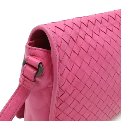Pre-owned Bottega Veneta Pink Intrecciato Pochette Shoulder Bag ()