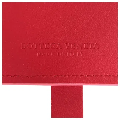 Pre-owned Bottega Veneta Pink Red Color Leather Wallet (bi-fold) () In Multi