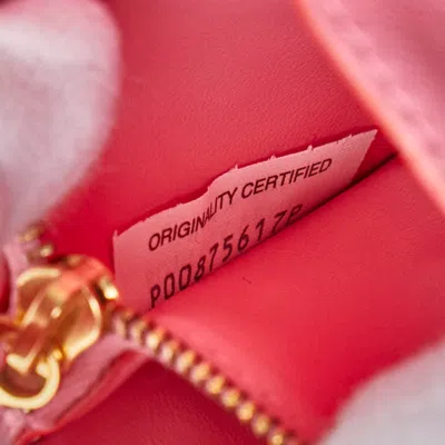 Pre-owned Bottega Veneta Pink Red Color Leather Wallet (bi-fold) () In Multi