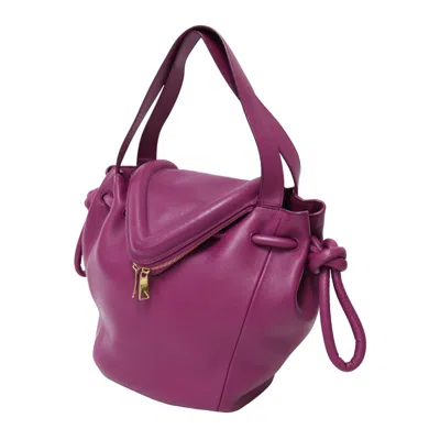 Pre-owned Bottega Veneta Purple Leather Handbag Shoulder Bag ()