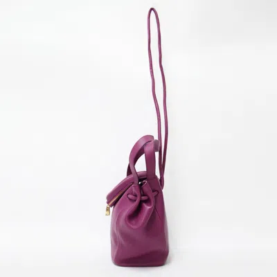 Pre-owned Bottega Veneta Purple Leather Handbag Shoulder Bag ()