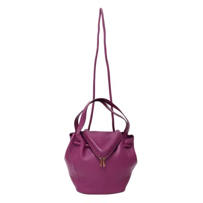 Pre-owned Bottega Veneta Purple Leather Handbag Shoulder Bag ()