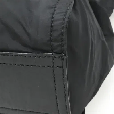 Pre-owned Burberry Beige Black Nylon Leather Shoulder Bag Tote Bag () In Multi