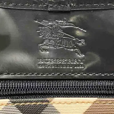 Pre-owned Burberry Black Ivory Pvc Leather Tote Bag () In Multi