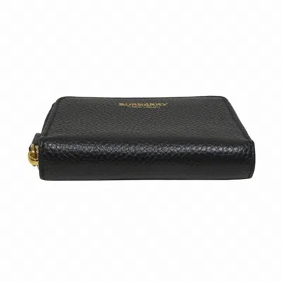 Pre-owned Burberry Black Leather Coin Purse/coin Case ()