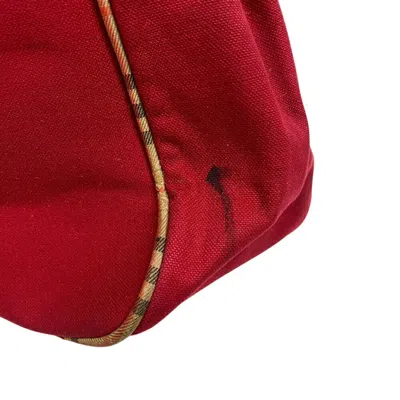 Pre-owned Burberry Red Color Canvas Tote Bag ()