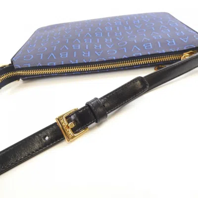 Pre-owned Bvlgari Black Blue Canvas Shoulder Bag () In Multi