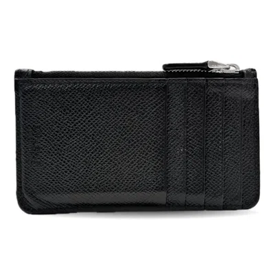 Pre-owned Bvlgari Black Leather Card Wallet ()