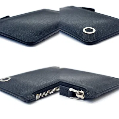 Pre-owned Bvlgari Black Leather Card Wallet ()