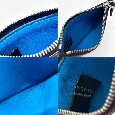 Pre-owned Bvlgari Black Leather Card Wallet ()