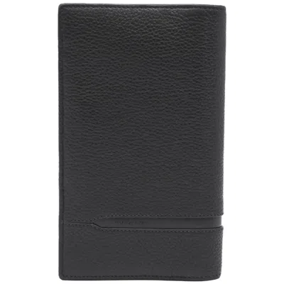 Pre-owned Bvlgari Black Leather Long Wallet (bi-fold) ()