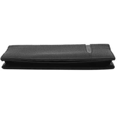 Pre-owned Bvlgari Black Leather Long Wallet (bi-fold) ()