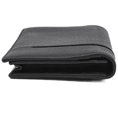 Pre-owned Bvlgari Black Leather Long Wallet (bi-fold) ()