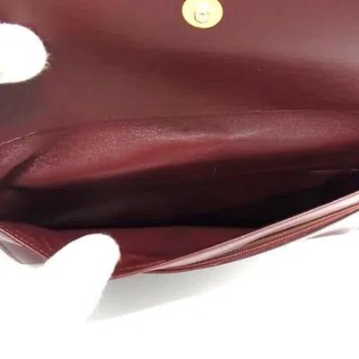 Pre-owned Cartier Bordeaux Leather Long Wallet (bi-fold) () In Burgundy